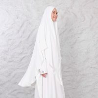 Umrah Edition - Sheera Khimar B/White
